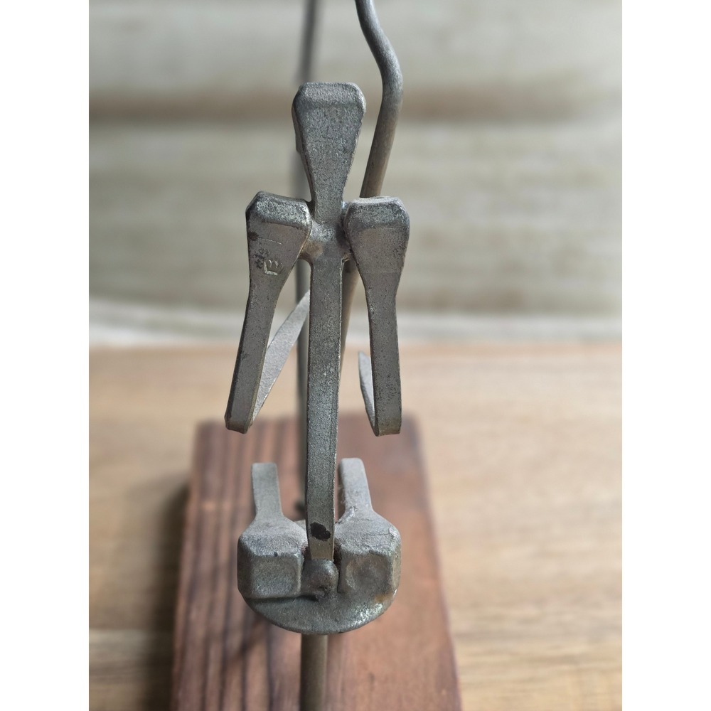 Mid Century Brutalist Metal Nail Art Sculpture Seated Harp Player - Picture 11 of 16